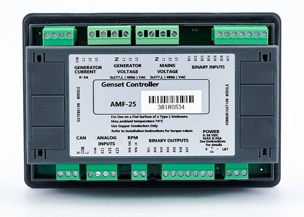 کنترل کننده های IntelliLite4-AMF25 شرکت ComAp 4 AMF 25 Rear view