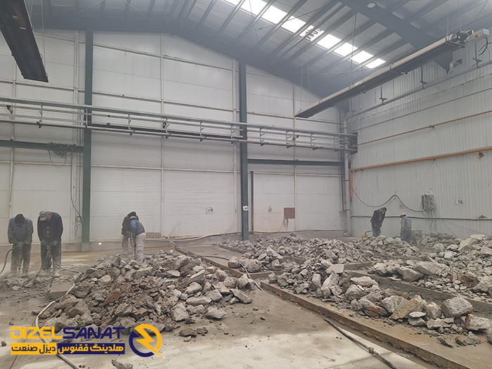 نیروگاه دیزلی 5 مگاواتی دورنا باتری 1 برش جهت آماده سازی فونداسیون