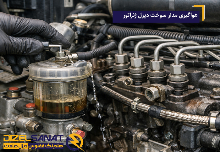 هواگیری-در-مدار-سوخت-دیزل-ژنراتور